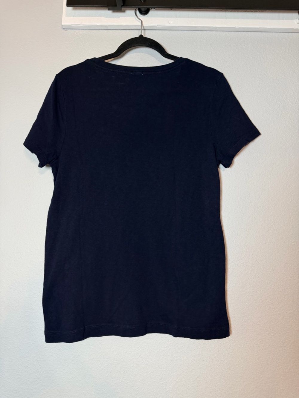 J. Crew French Hen Women's Graphic T-Shirt Size Large Navy Blue Chicken France - Picture 4 of 7